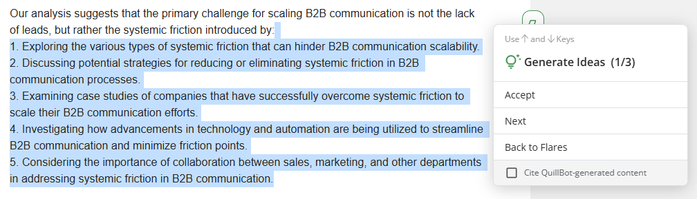 Quillbot Co-Writer AI assisting in drafting academic essays and reports