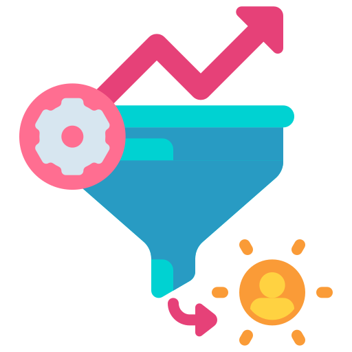 Up arrow symbol for improved conversion rates